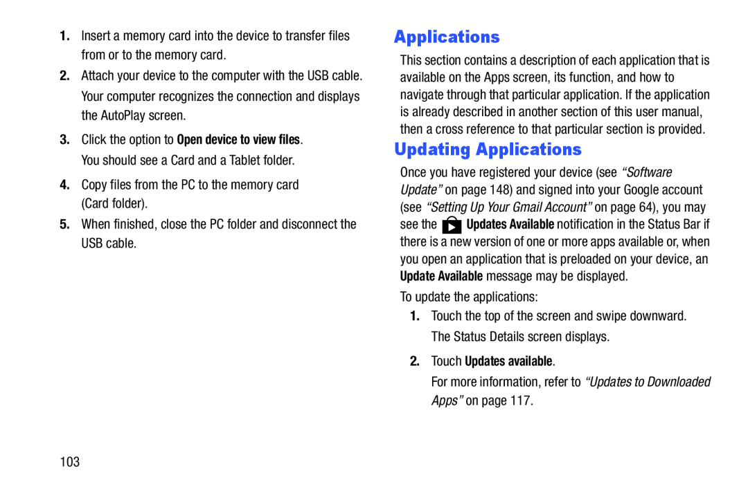 Updating Applications Galaxy Tab 3 7.0 Kids Wi-Fi