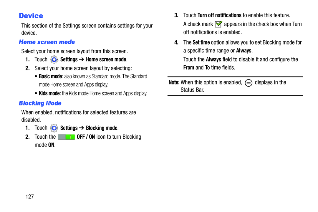 Blocking Mode Galaxy Tab 3 7.0 Kids Wi-Fi