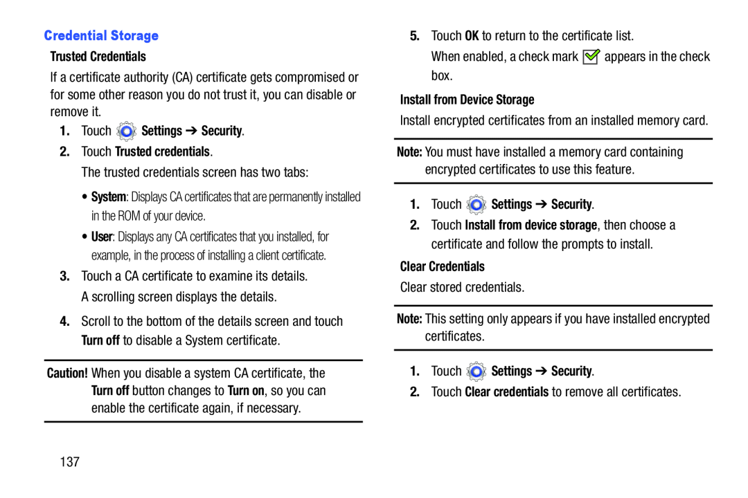 1.Touch Settings ➔ Security Galaxy Tab 3 7.0 Kids Wi-Fi