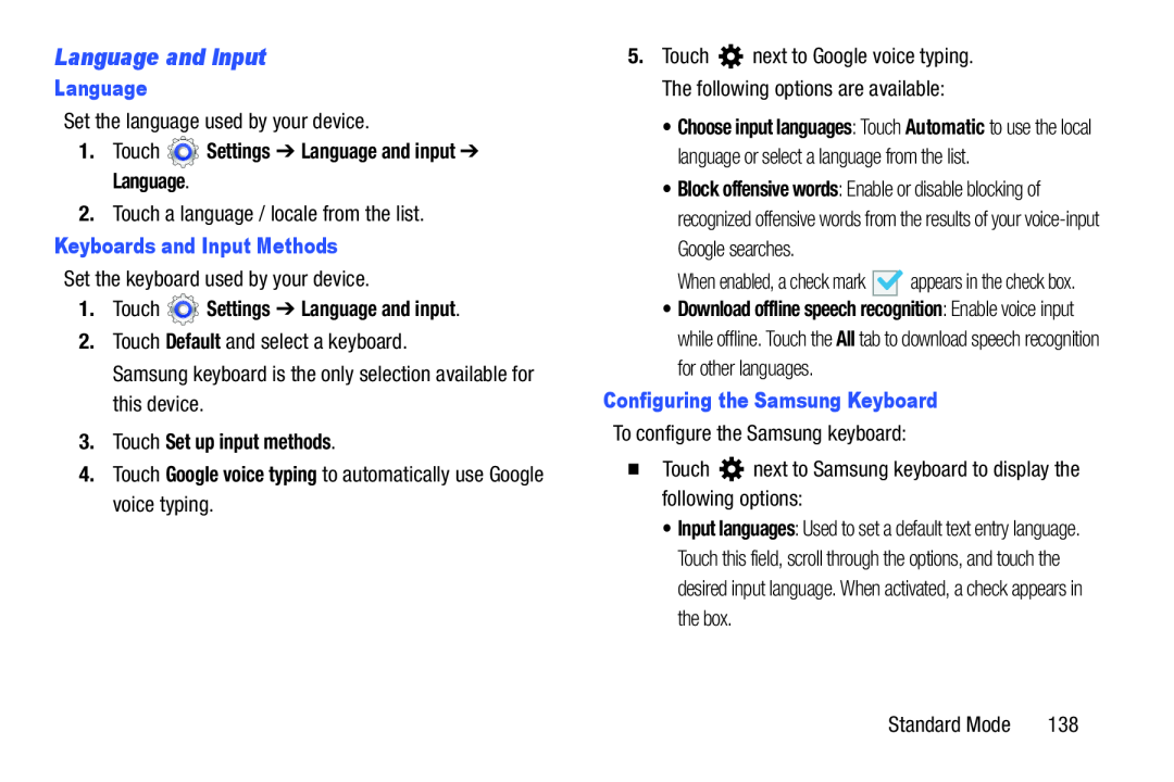 Language and Input Galaxy Tab 3 7.0 Kids Wi-Fi