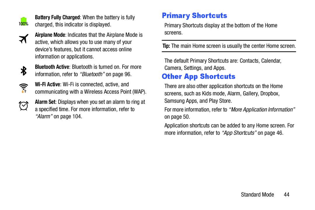 Other App Shortcuts Galaxy Tab 3 7.0 Kids Wi-Fi