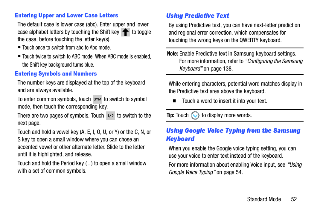 Using Predictive Text Using Google Voice Typing from the Samsung Keyboard