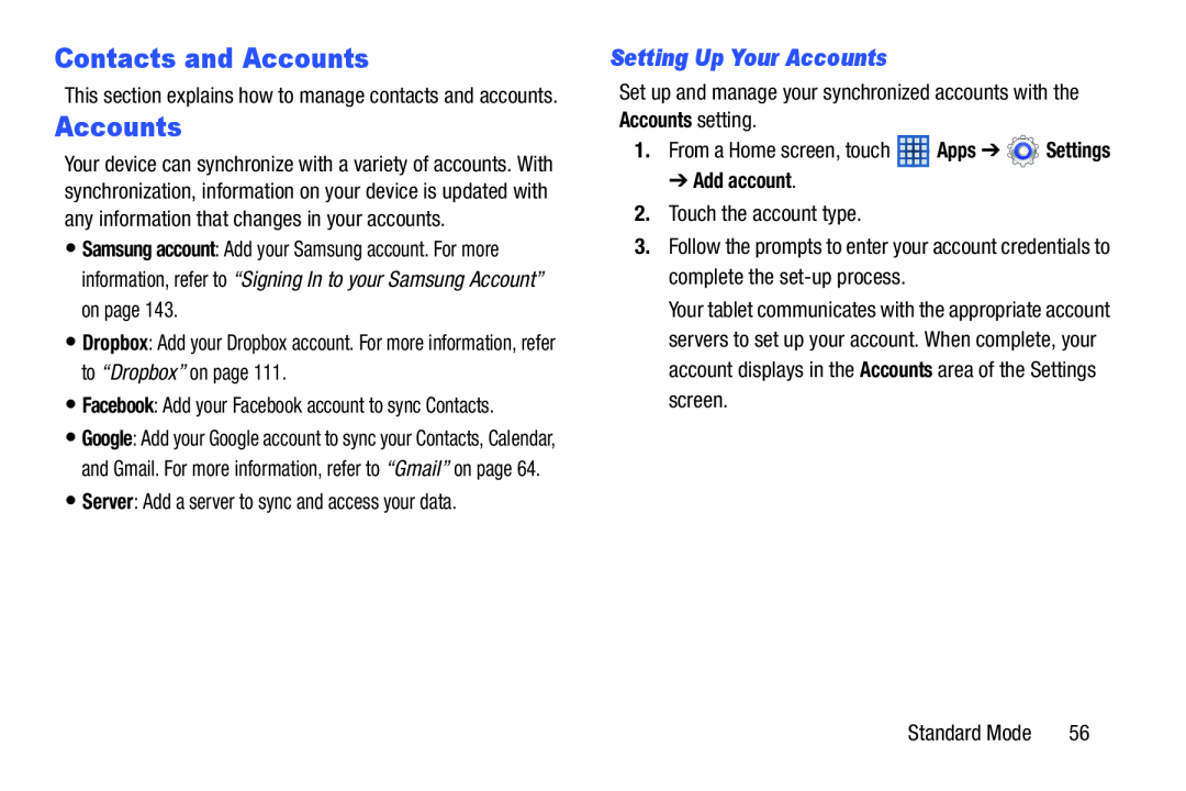 Setting Up Your Accounts Contacts and Accounts