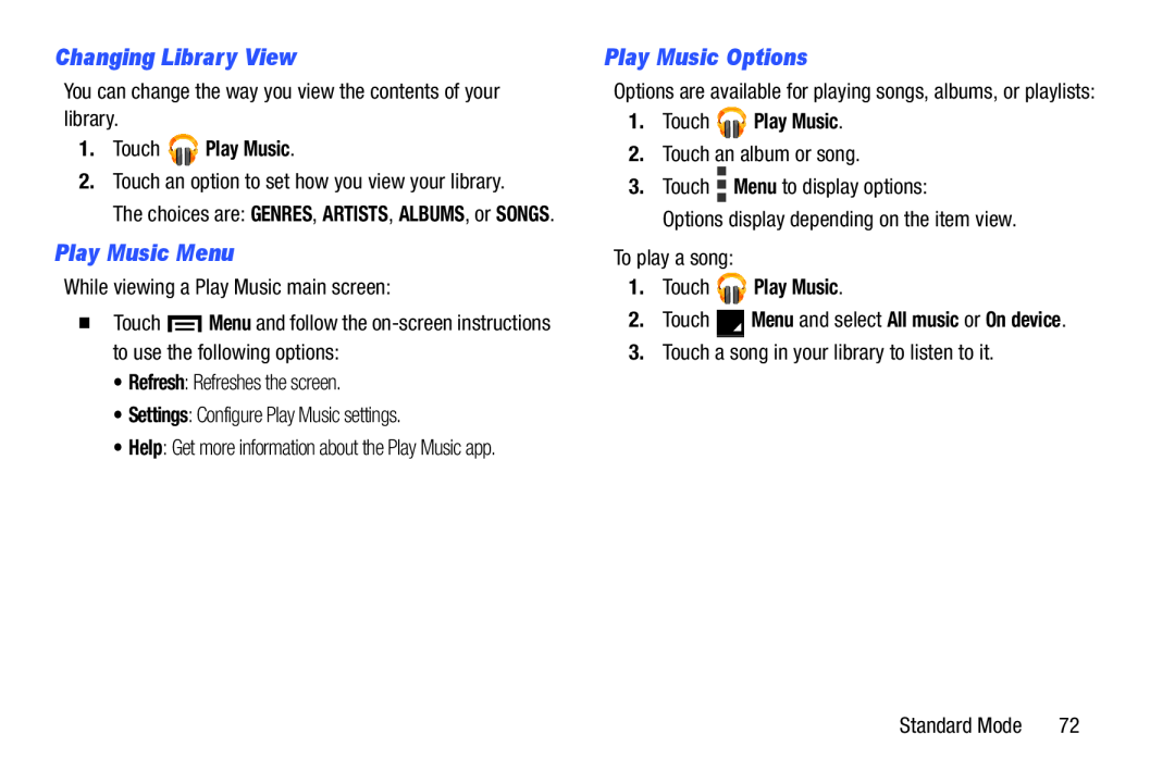 Play Music Menu Galaxy Tab 3 7.0 Kids Wi-Fi