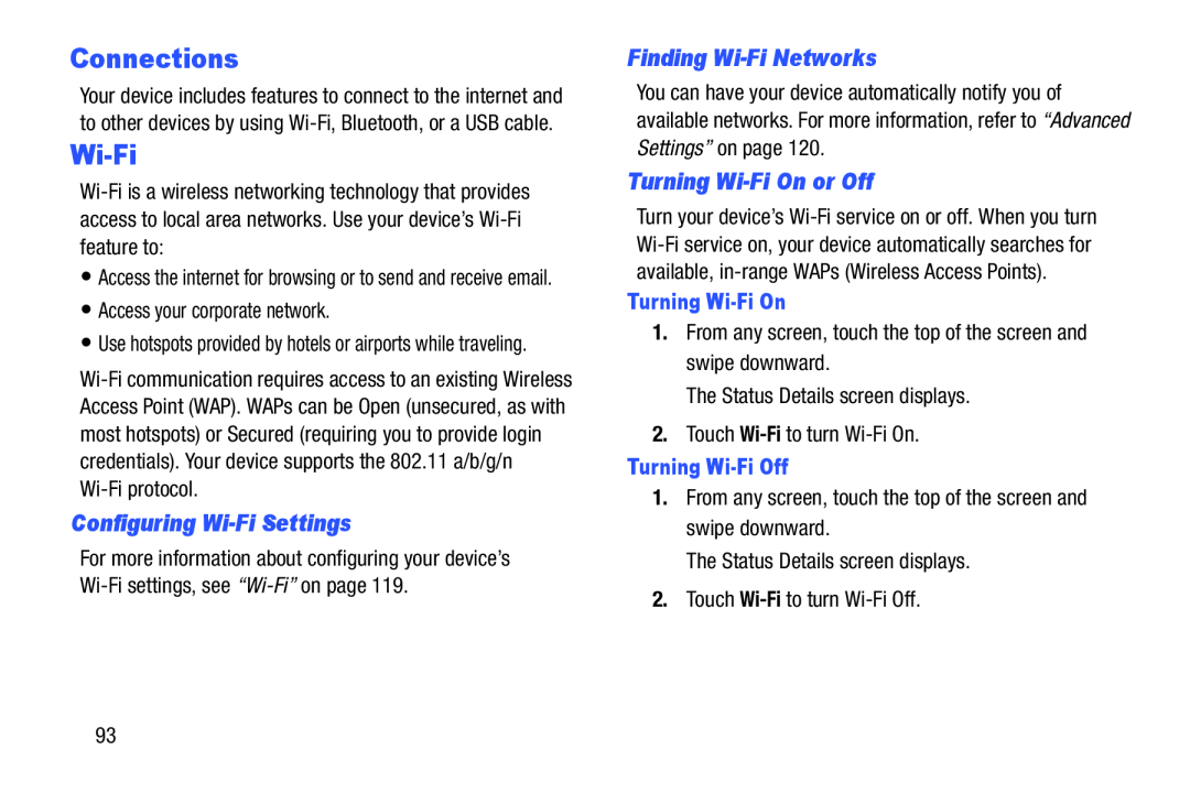 Configuring Wi-FiSettings Finding Wi-FiNetworks