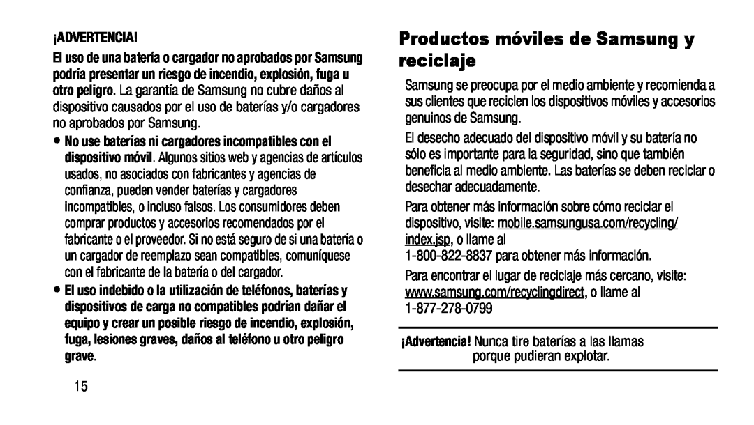 Productos móviles de Samsung y reciclaje Galaxy Tab 3 7.0 AT&T