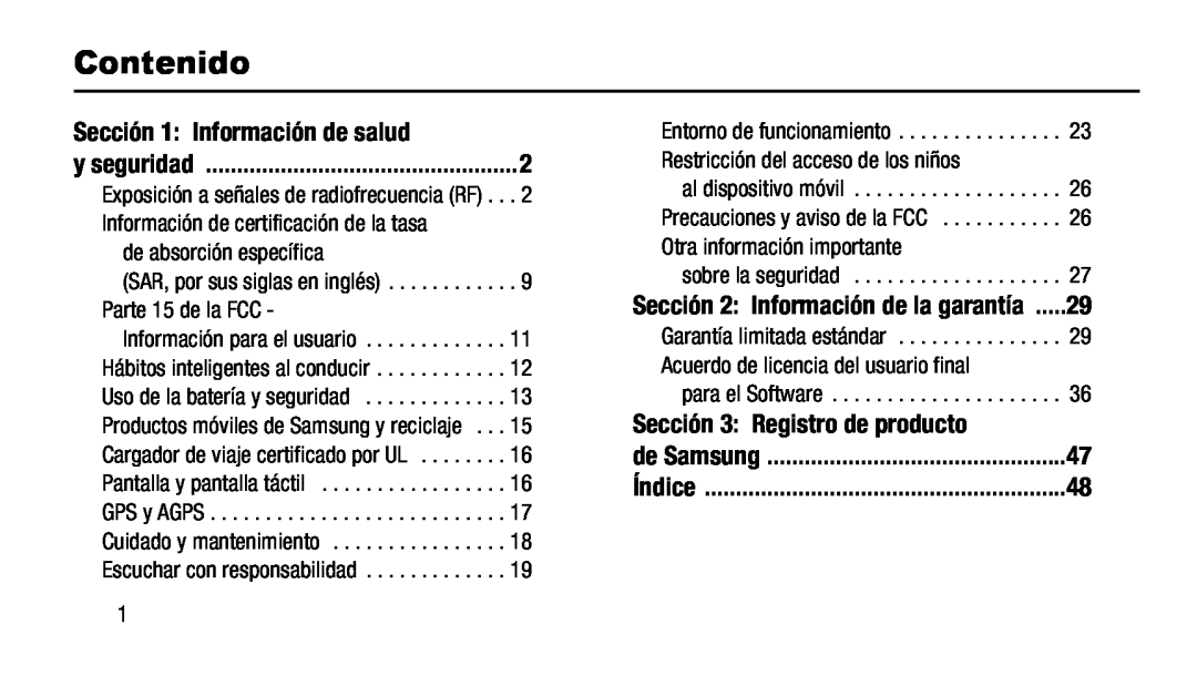 Sección 2: Información de la garantía Galaxy Tab 3 7.0 AT&T