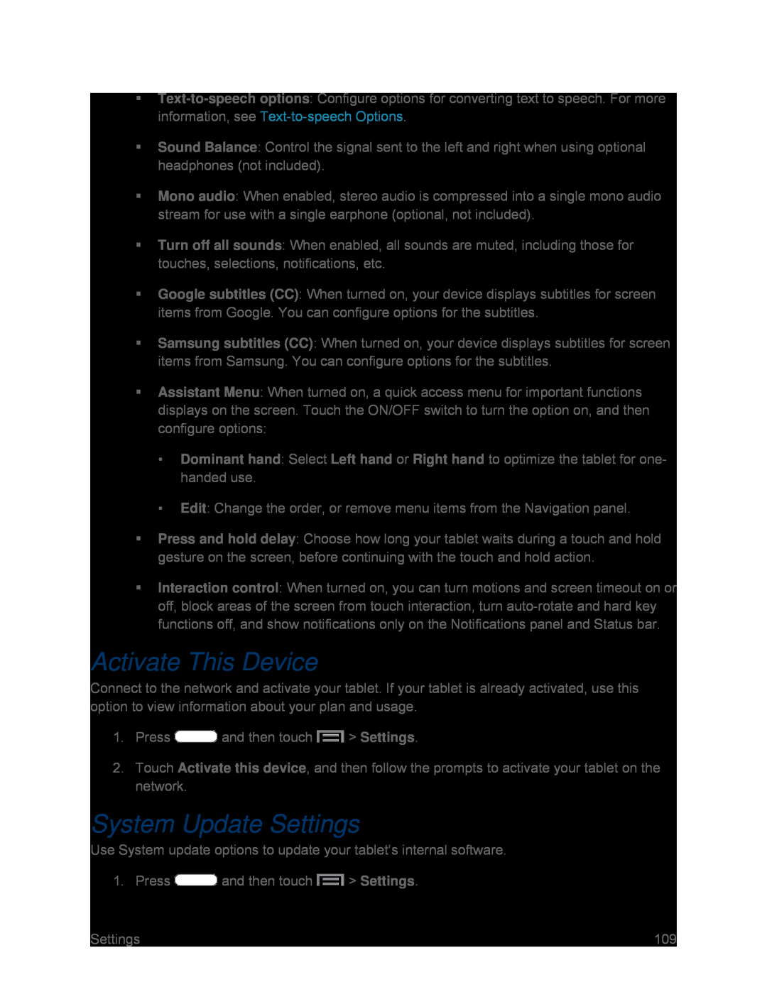 System Update Settings Galaxy Tab 3 7.0 Sprint