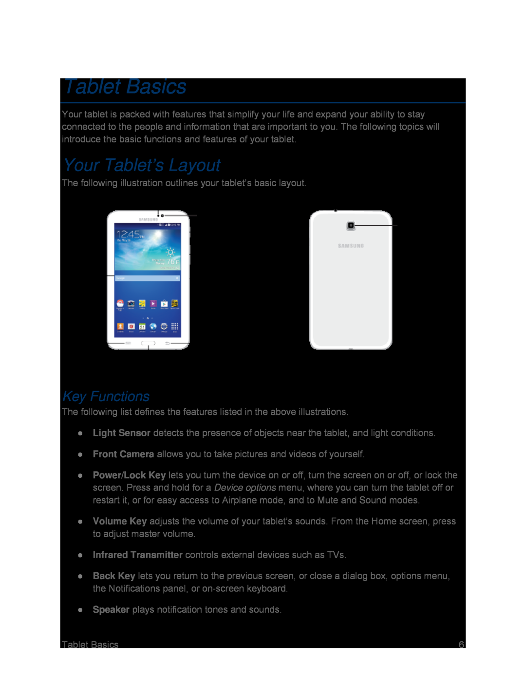 Tablet Basics Galaxy Tab 3 7.0 Sprint