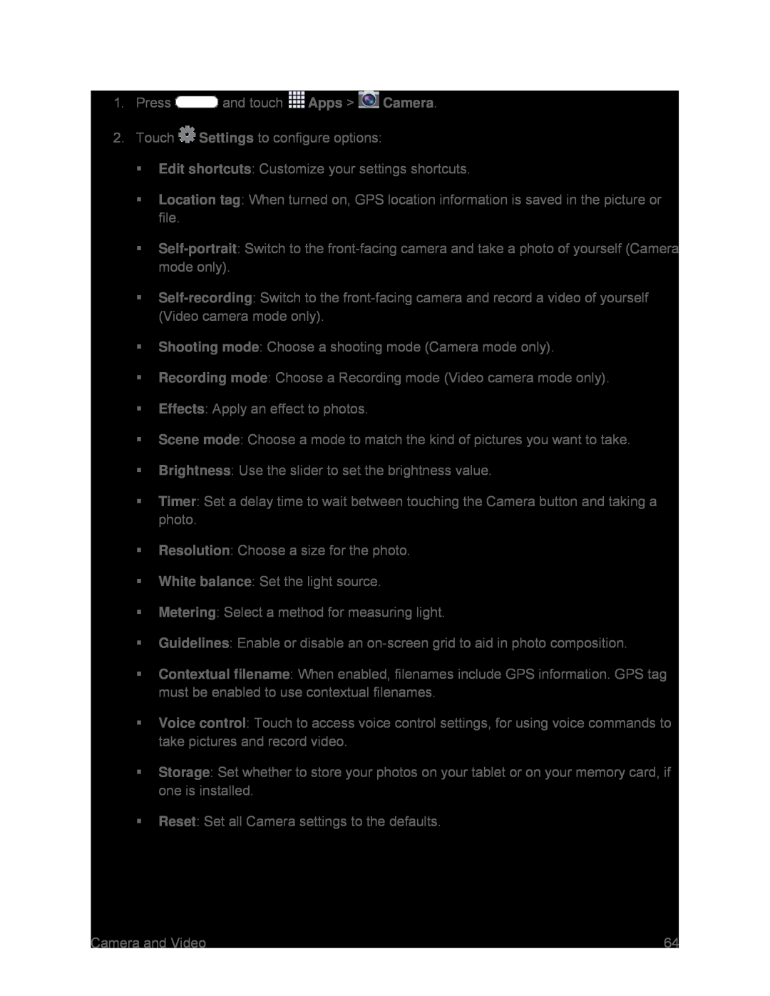 Settings Galaxy Tab 3 7.0 Sprint