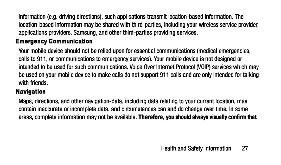 Emergency Communication Navigation