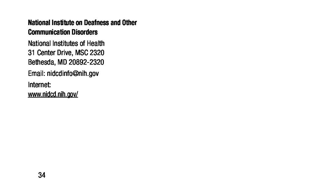 Email: nidcdinfo@nih.gov Galaxy Tab 3 7.0 T-Mobile