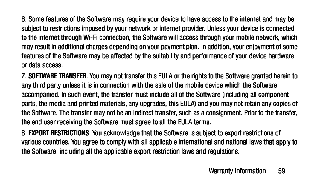 EXPORT RESTRICTIONS Galaxy Tab 3 7.0 T-Mobile