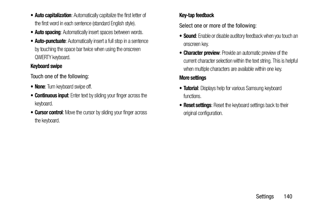 More settings Galaxy Tab 3 7.0 Wi-Fi