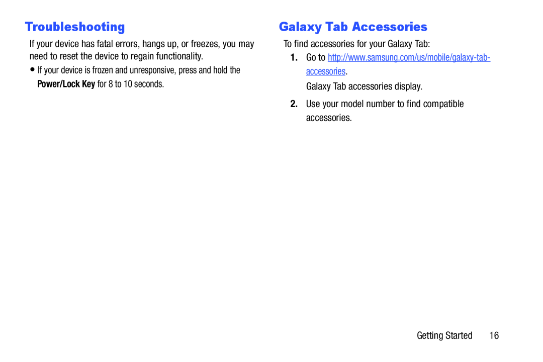 Troubleshooting Galaxy Tab Accessories