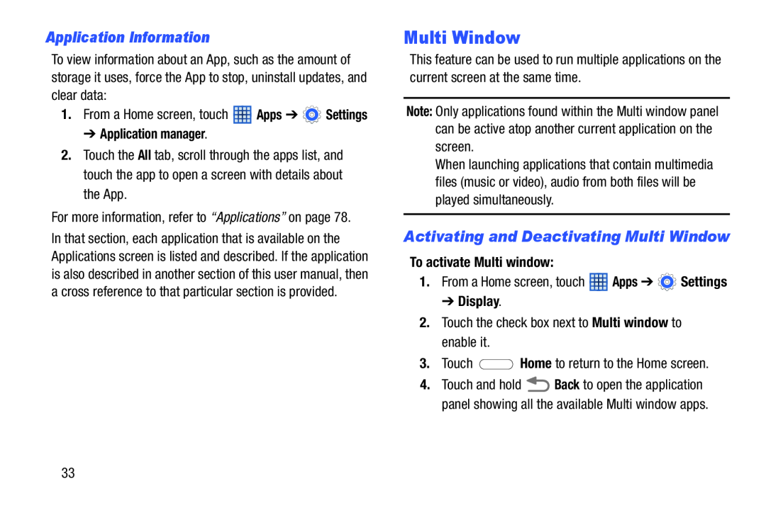 Activating and Deactivating Multi Window Galaxy Tab 3 7.0 Wi-Fi