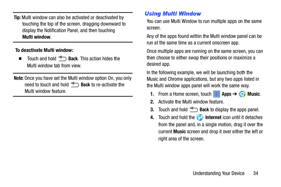 Using Multi Window Galaxy Tab 3 7.0 Wi-Fi