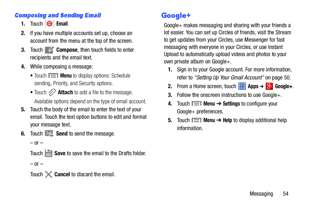 Composing and Sending Email Google+