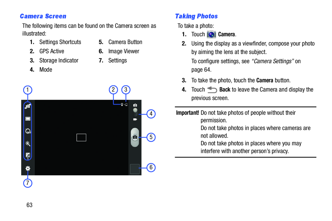 Camera Screen Galaxy Tab 3 7.0 Wi-Fi