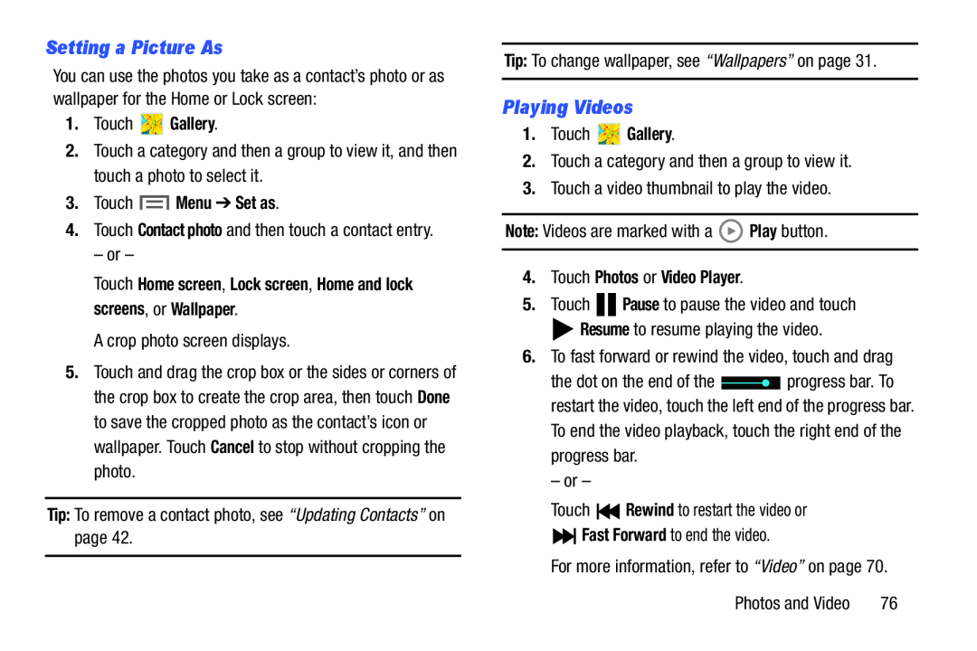 Setting a Picture As Playing Videos