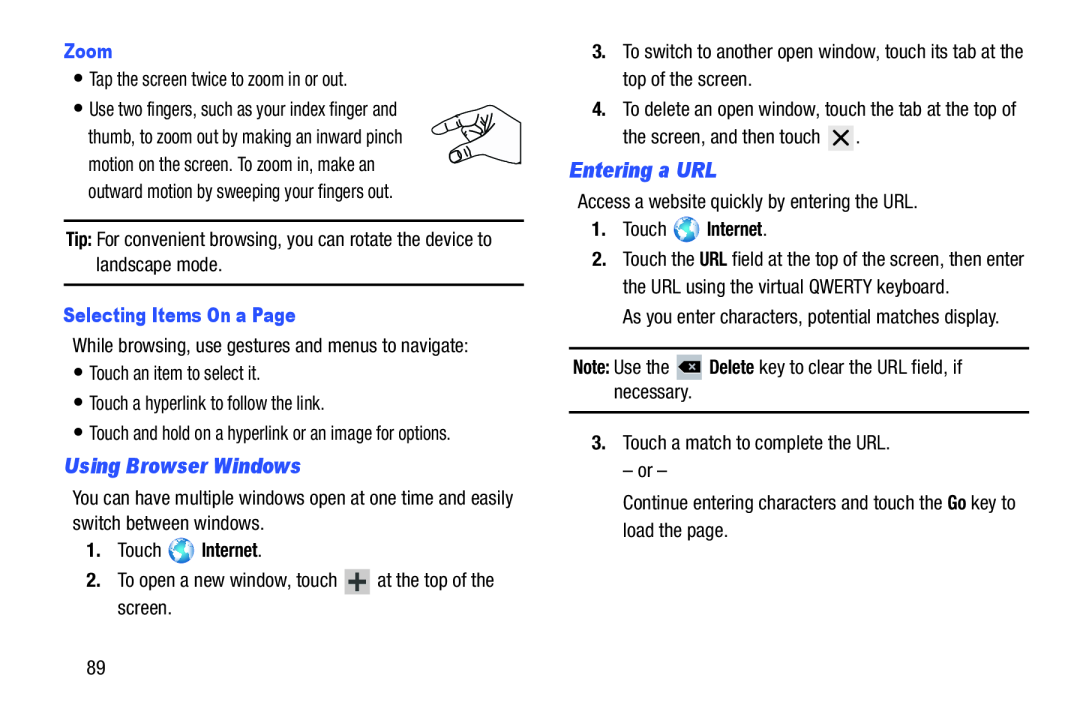 Using Browser Windows Entering a URL