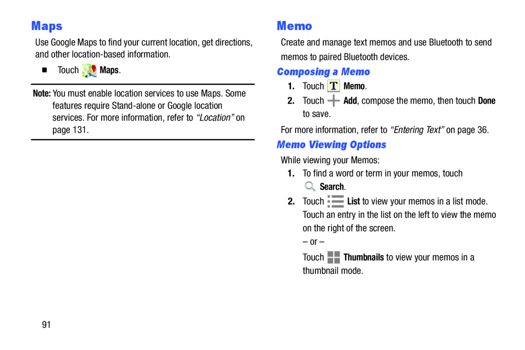 Composing a Memo Memo Viewing Options