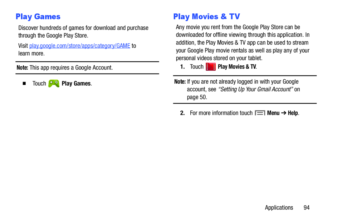 Play Movies & TV Galaxy Tab 3 7.0 Wi-Fi