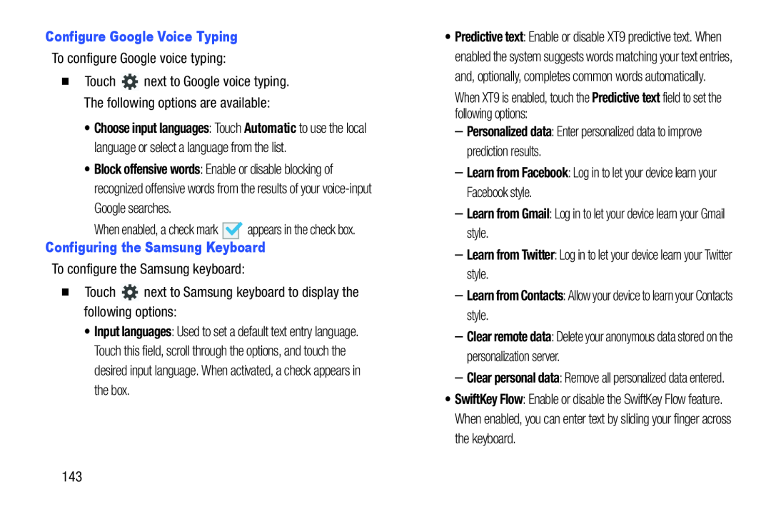 Configuring the Samsung Keyboard Galaxy Tab 3 10.1 Wi-Fi