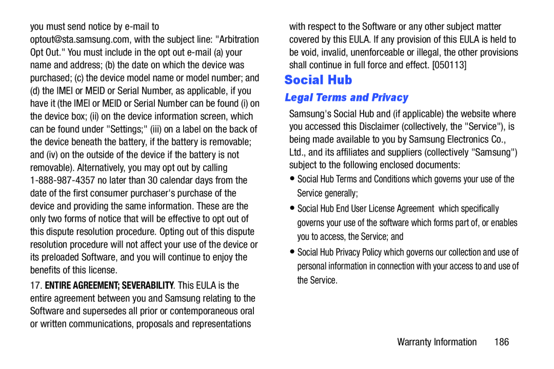 Legal Terms and Privacy Galaxy Tab 3 10.1 Wi-Fi