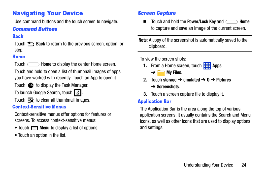 Command Buttons Galaxy Tab 3 10.1 Wi-Fi