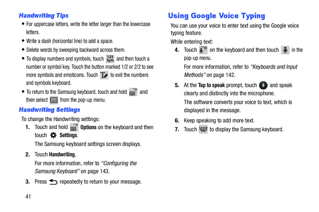 Handwriting Settings Galaxy Tab 3 10.1 Wi-Fi