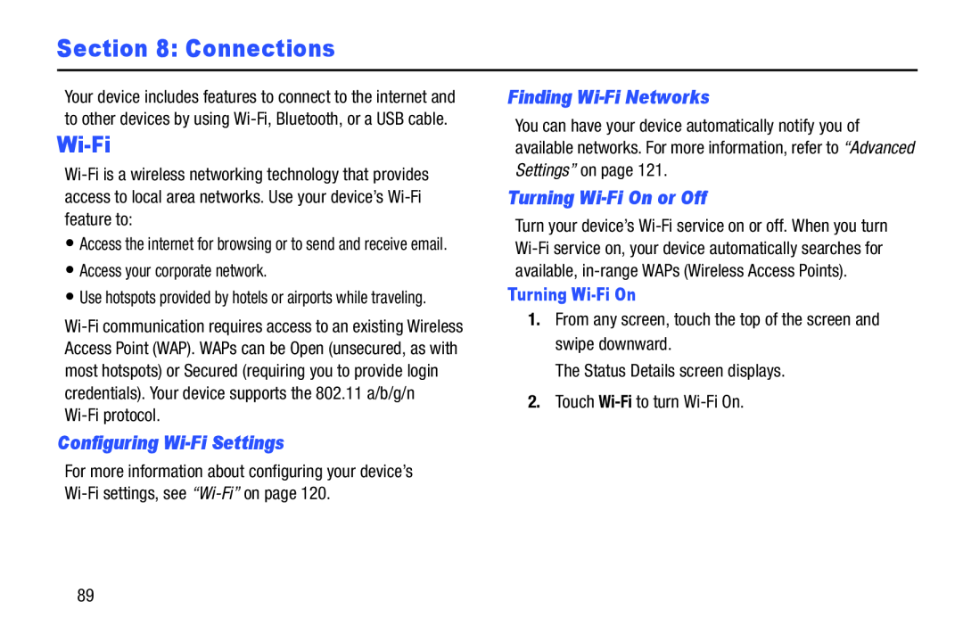 Configuring Wi-FiSettings Finding Wi-FiNetworks