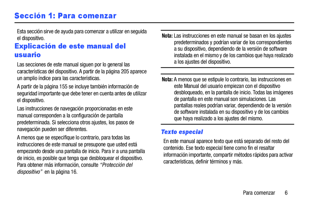 Explicación de este manual del usuario Galaxy Tab 3 10.1 Wi-Fi