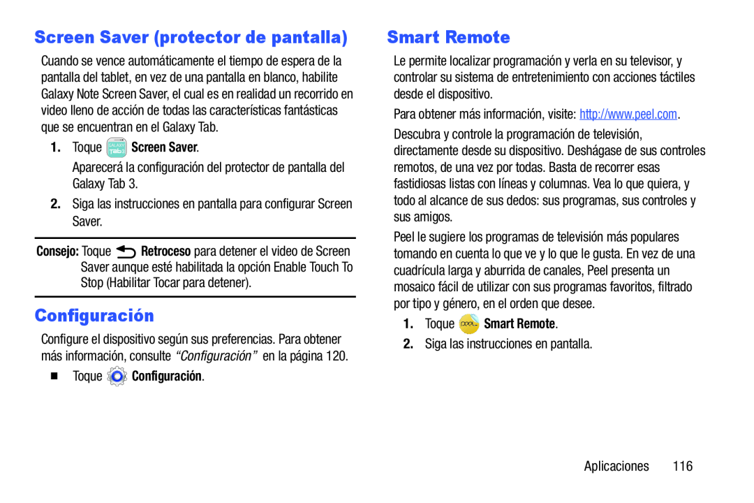 Configuración Galaxy Tab 3 10.1 Wi-Fi