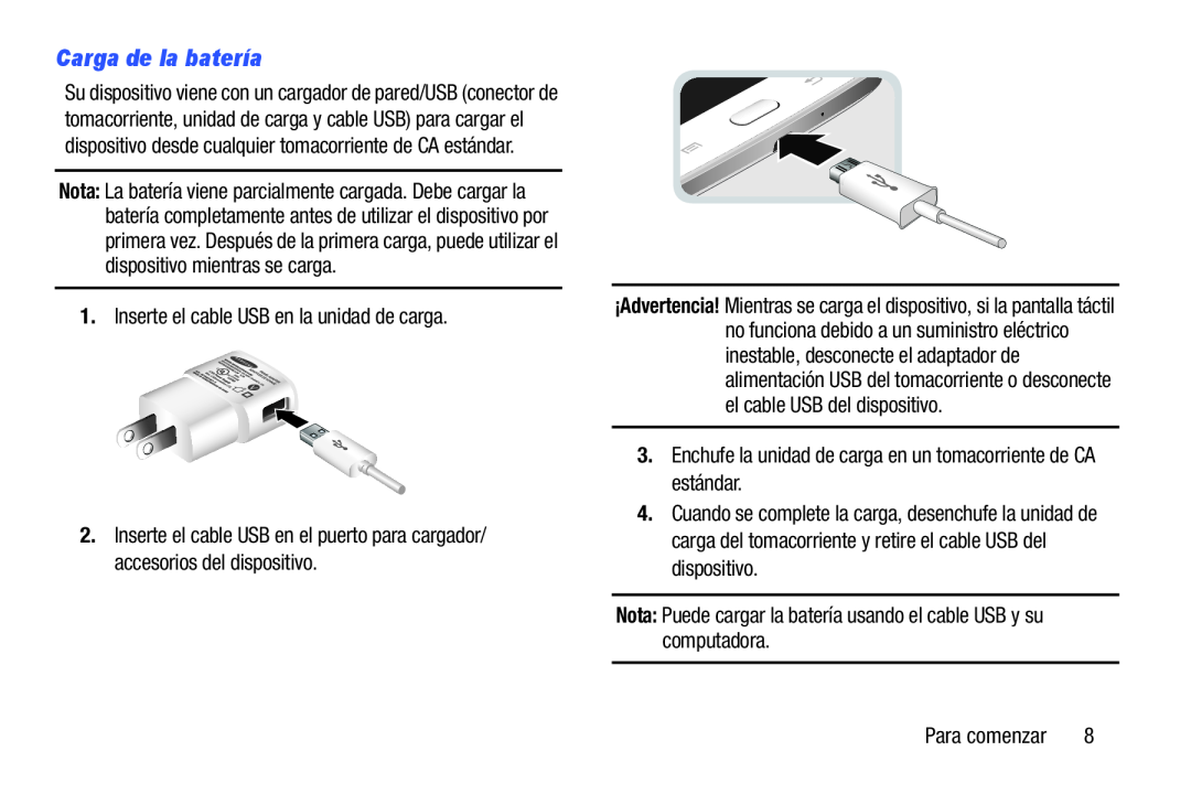 Carga de la batería