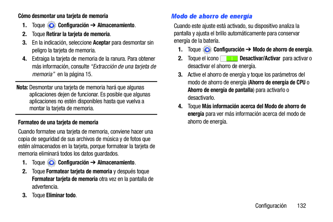 Modo de ahorro de energía