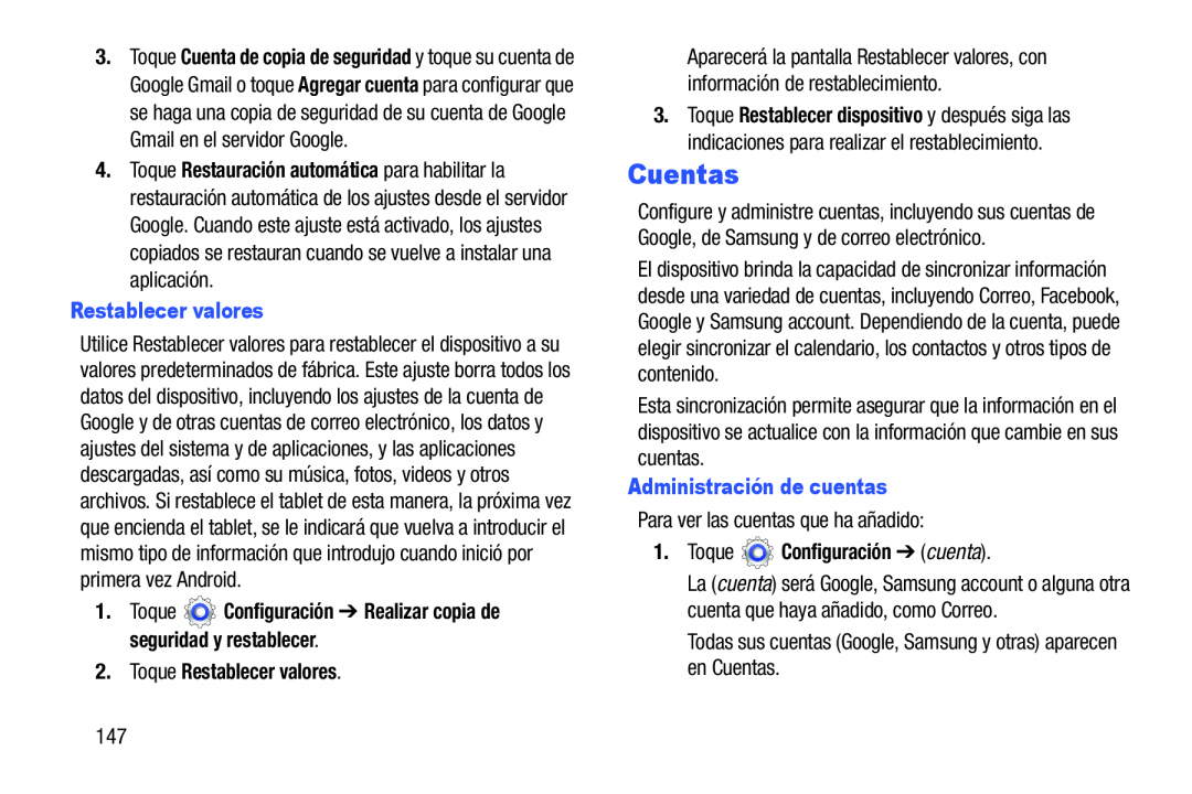 1.Toque Configuración ➔ (cuenta) Galaxy Tab 3 10.1 Wi-Fi