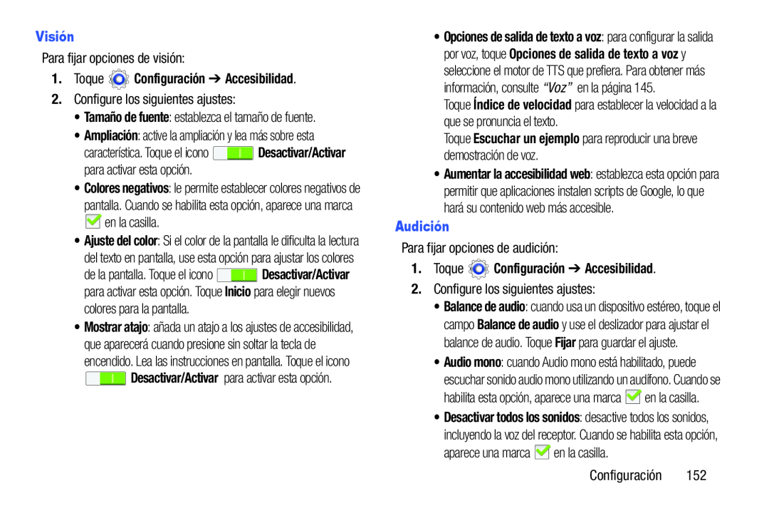 Toque Escuchar un ejemplo para reproducir una breve demostración de voz Galaxy Tab 3 10.1 Wi-Fi