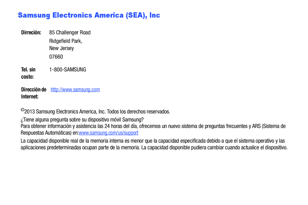 Samsung Electronics America (SEA), Inc Galaxy Tab 3 10.1 Wi-Fi