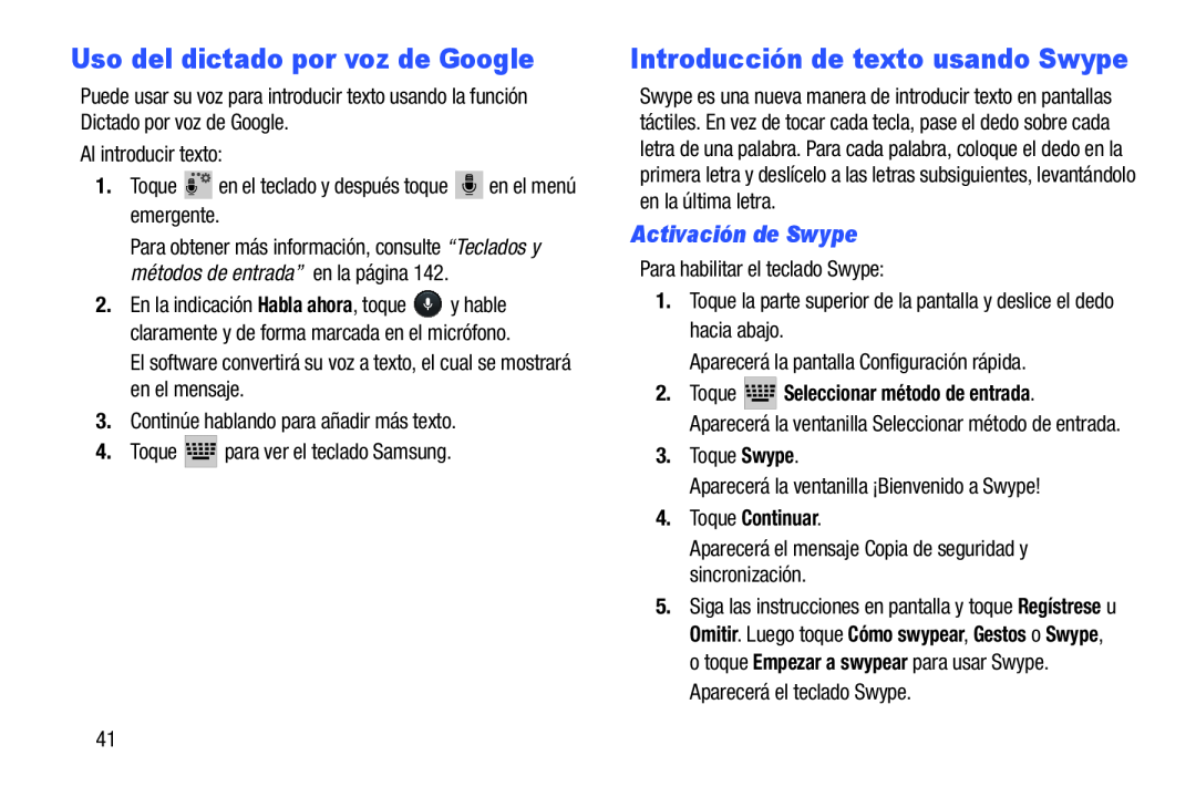 Uso del dictado por voz de Google Galaxy Tab 3 10.1 Wi-Fi