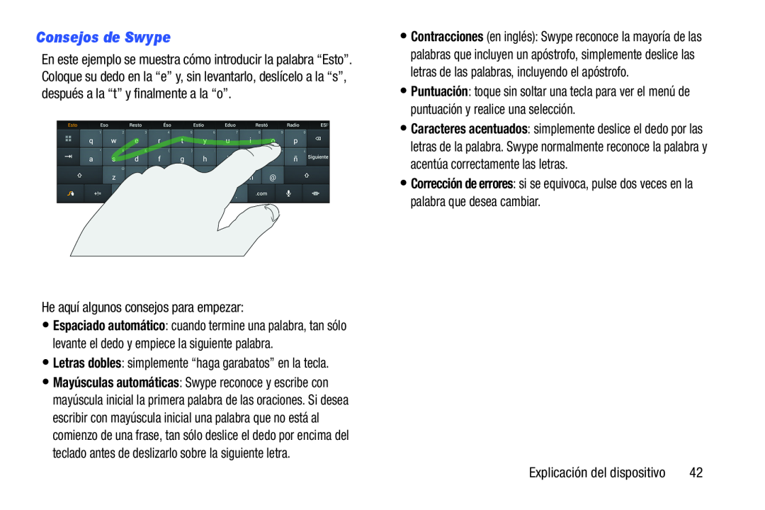 Consejos de Swype