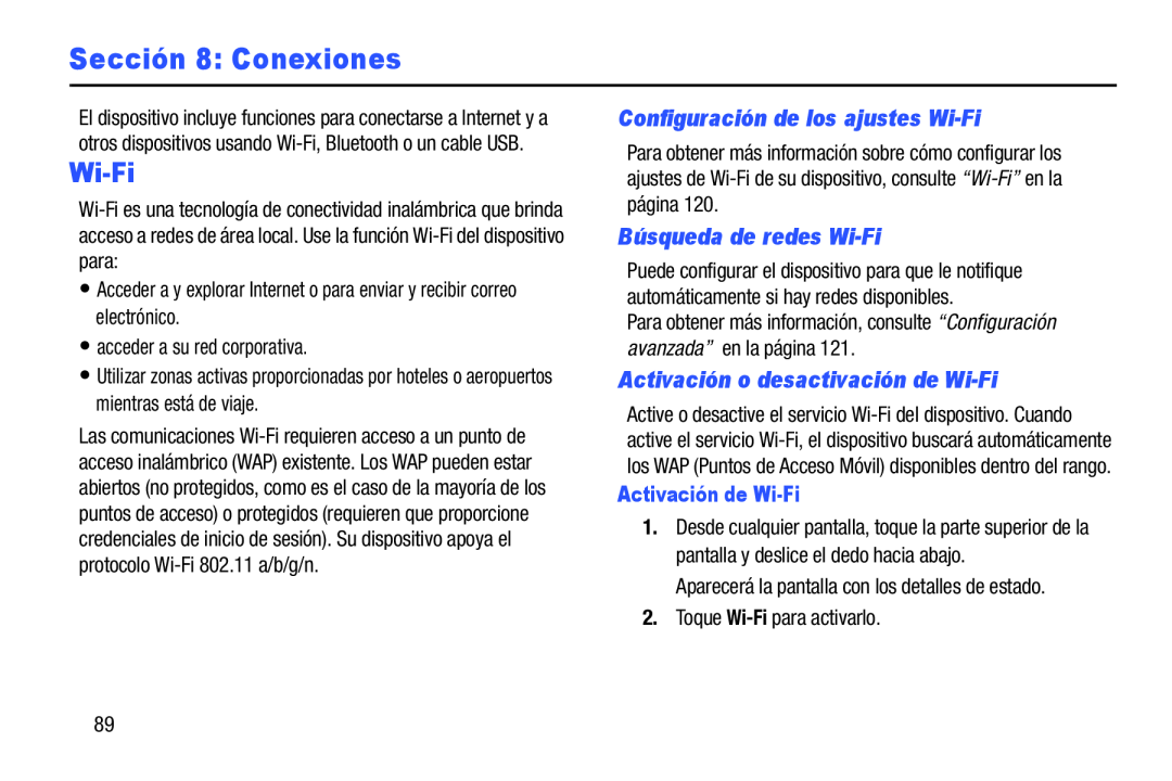 Configuración de los ajustes Wi-Fi Galaxy Tab 3 10.1 Wi-Fi