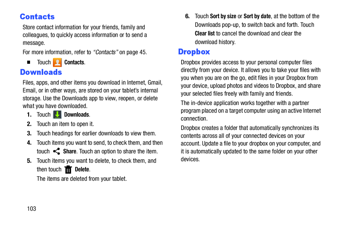 Downloads Galaxy Tab 3 10.1 Wi-Fi