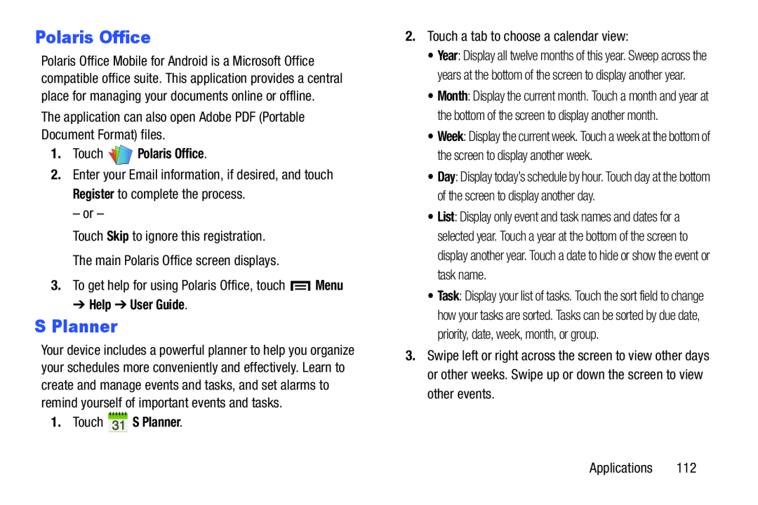 Polaris Office S Planner