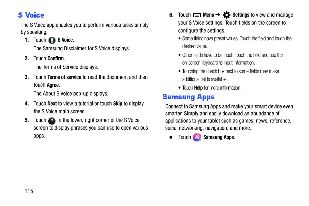 Samsung Apps Galaxy Tab 3 10.1 Wi-Fi