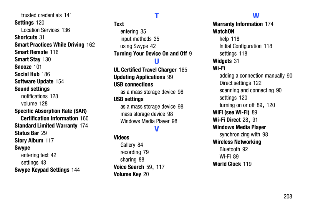 USB settings Galaxy Tab 3 10.1 Wi-Fi