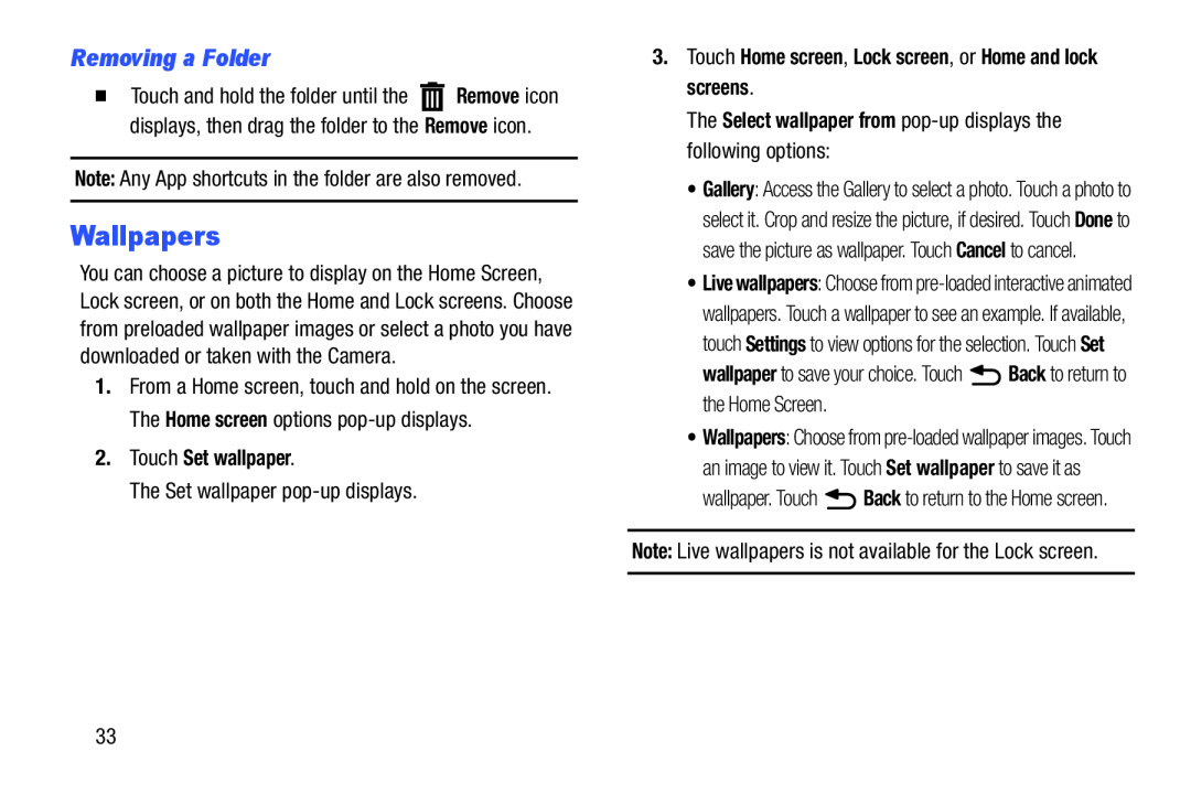 Removing a Folder Galaxy Tab 3 10.1 Wi-Fi