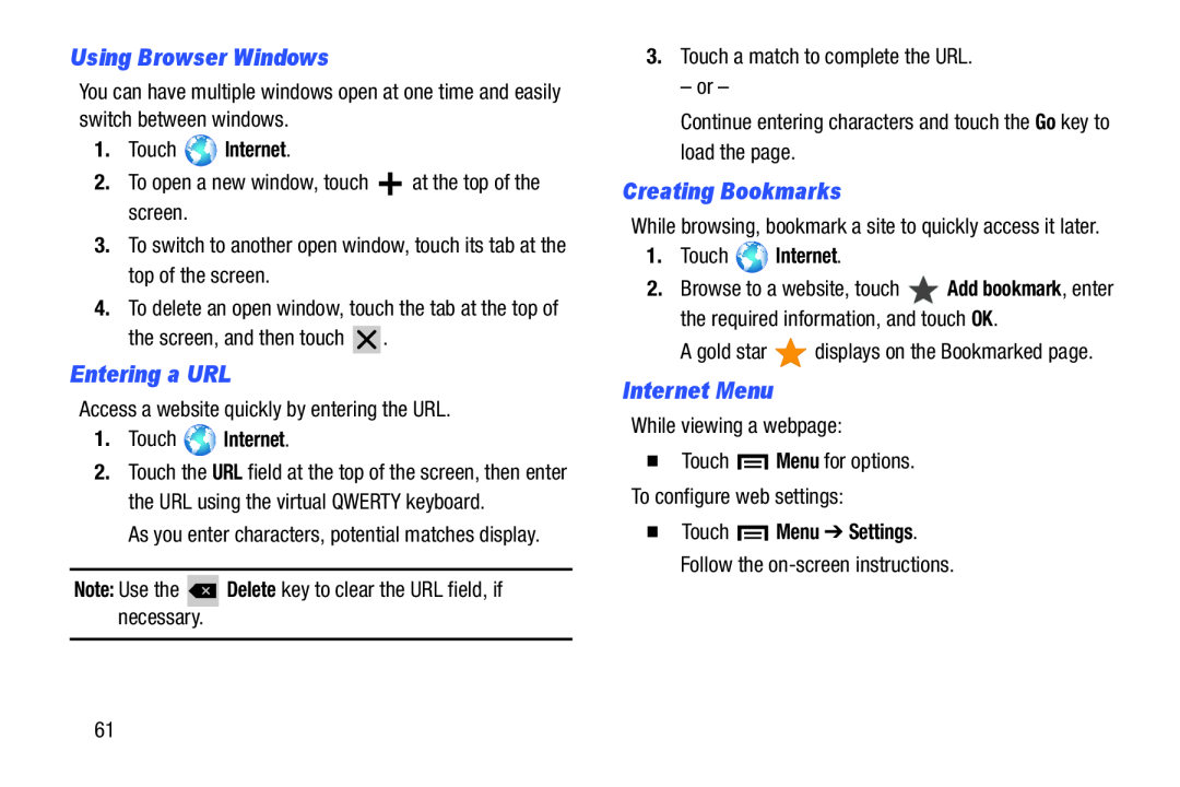 Internet Menu Galaxy Tab 3 10.1 Wi-Fi