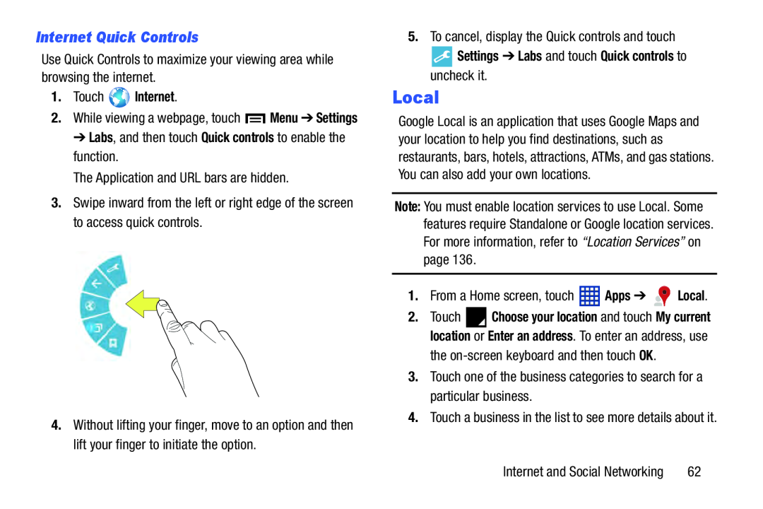 Internet Quick Controls