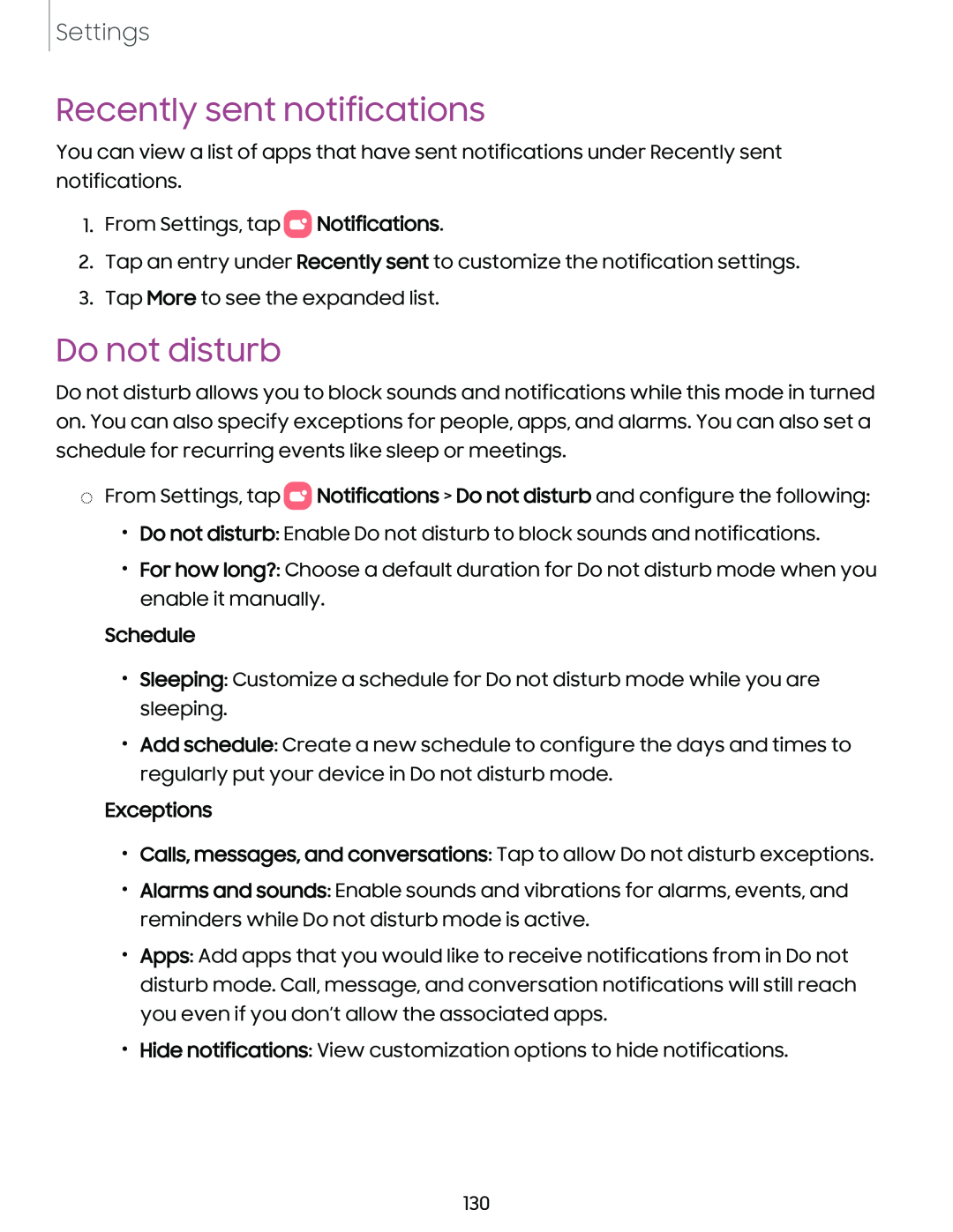 Do not disturb Galaxy S10 Verizon